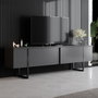 Hanah Home Conjunto Muebles Sala Anthracite, Negro - Soporte TV 180cm, Mesa Café 90cm, Diseño Elegante y Duradero